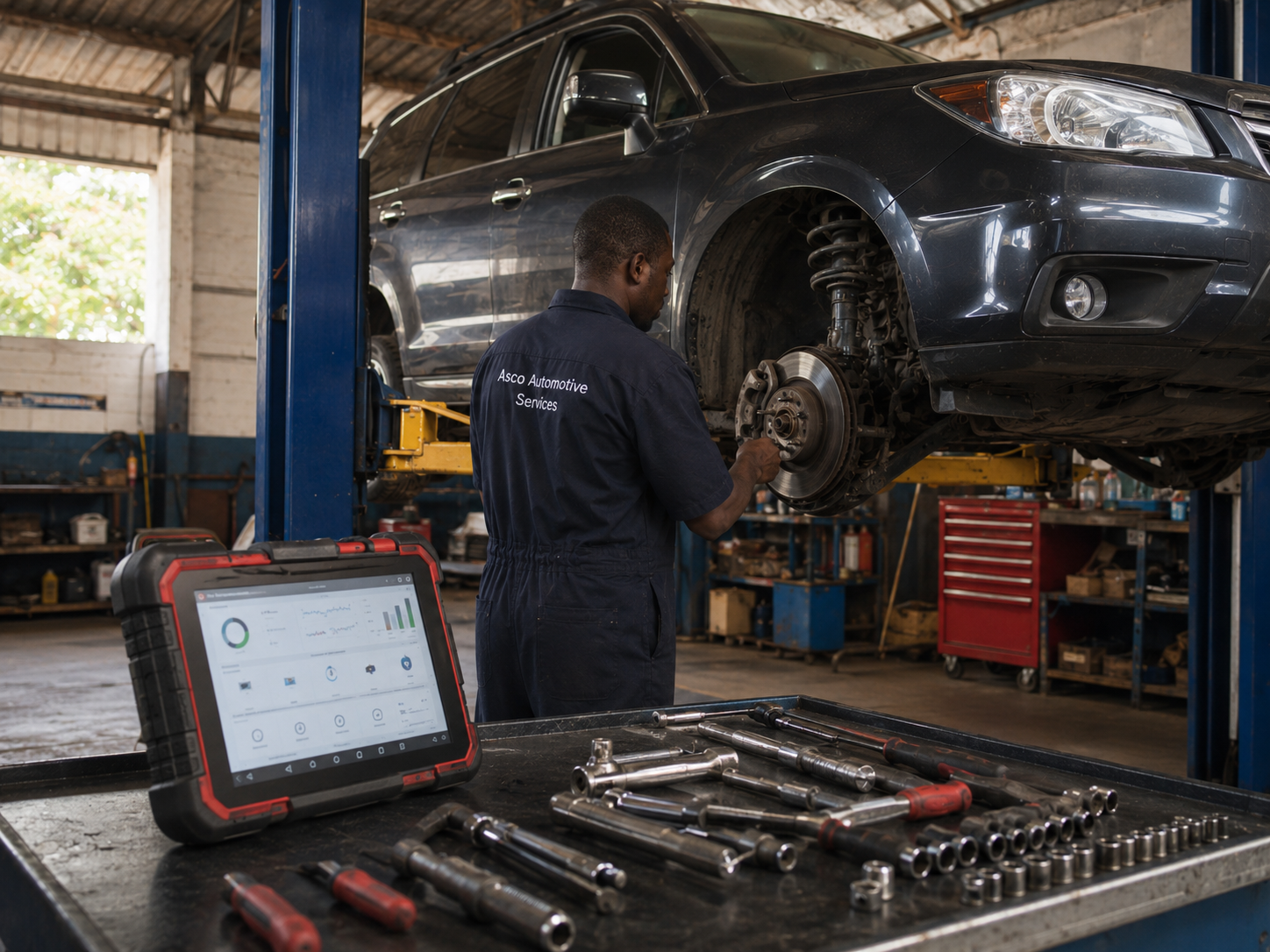 Workshop support connecting mechanical repair diagnostics servicing and related services